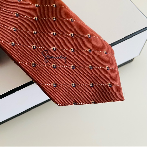Givenchy burgundy silk blend tie - Picture 5 of 6